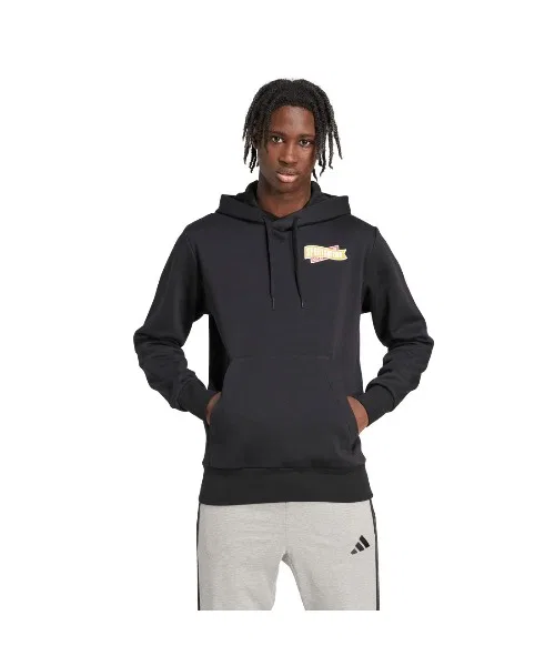 Мужская худи с принтом Pennant Adidas, Черный — фото 3