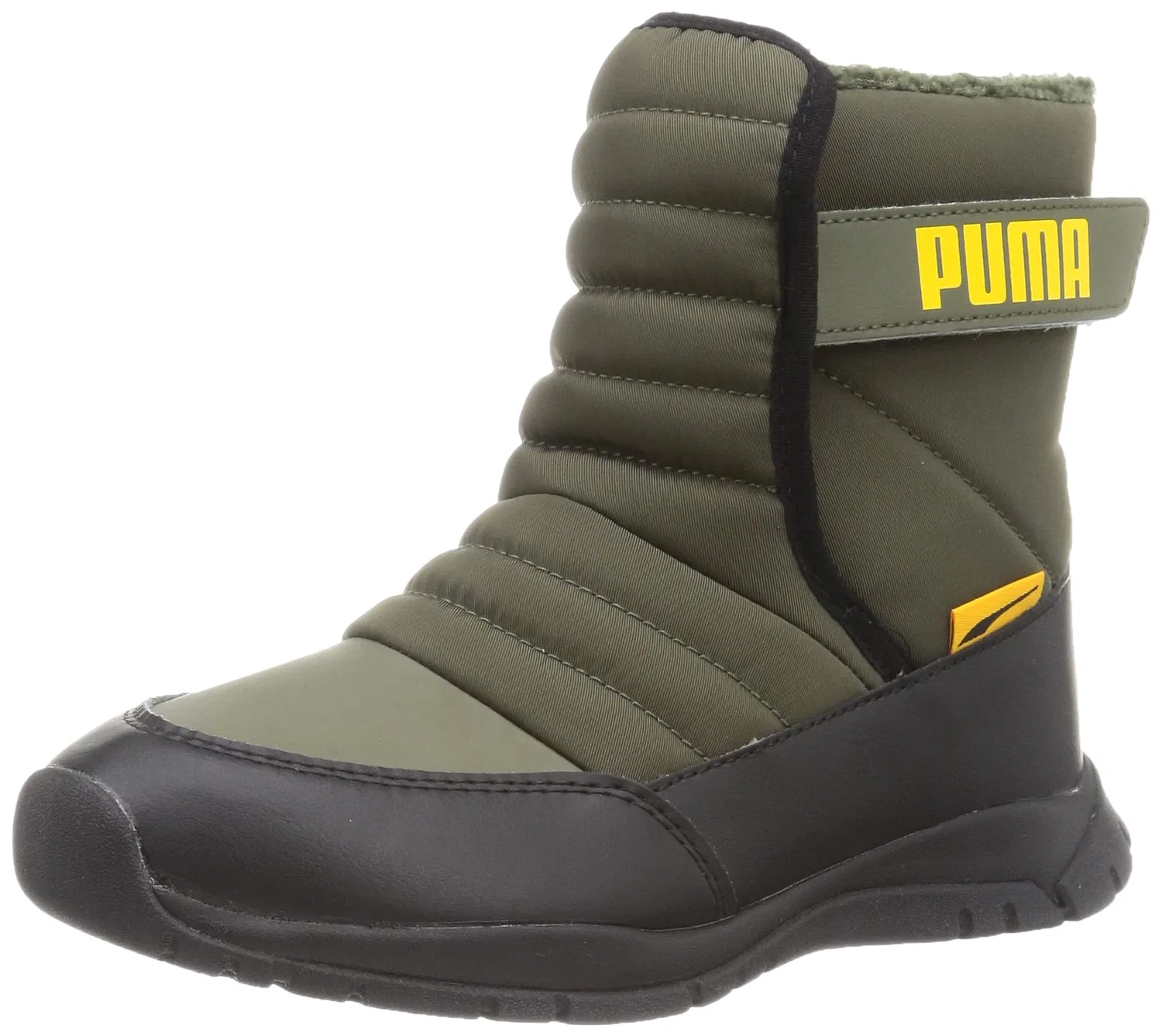 Детские зимние ботинки с принтом PUMA Nieve Boot Wtr Ac Inf Unisex, Green Grape Leaf Saffron