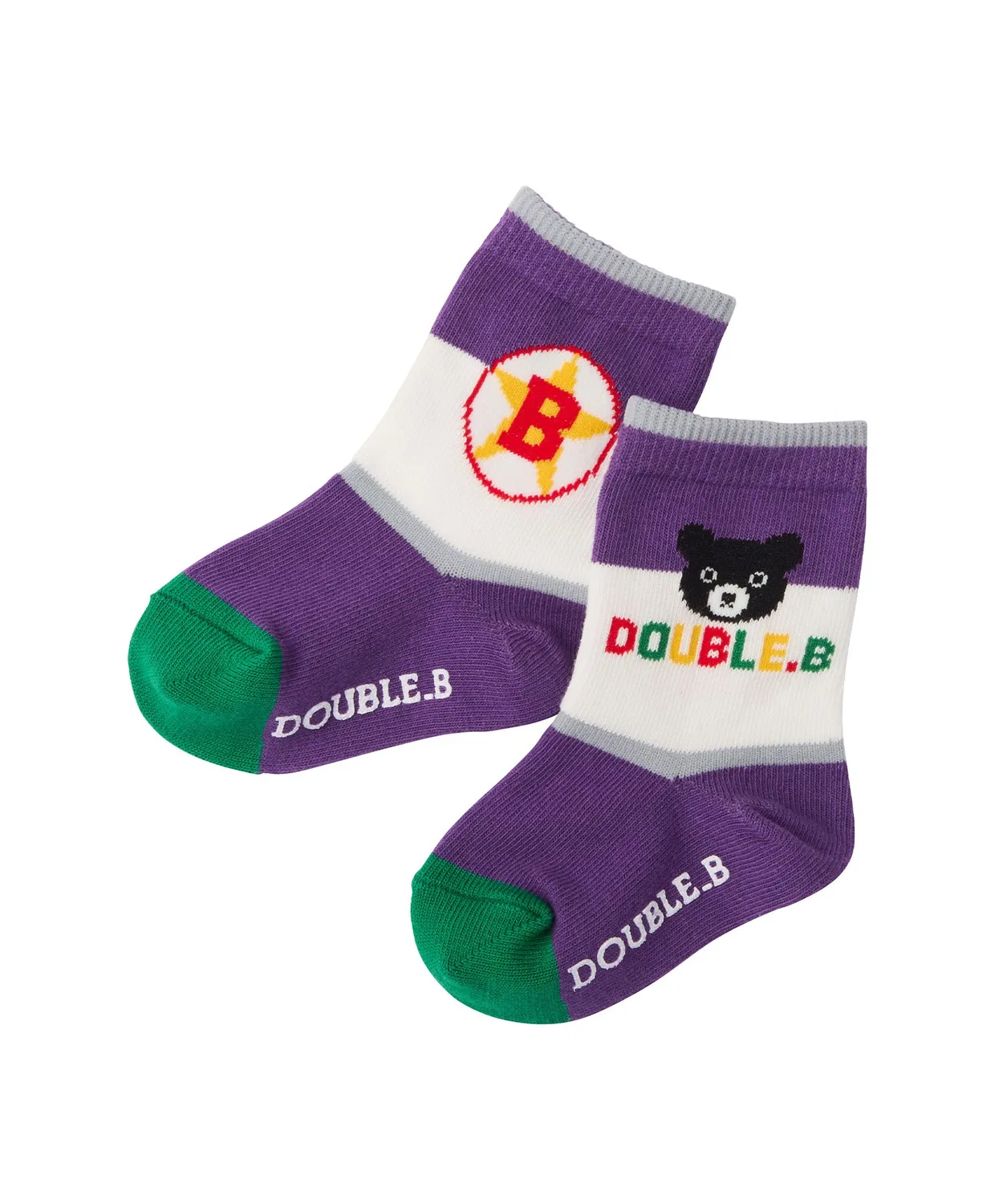 DOUBLE_B Детские носки с принтом Retro Pop DOUBLE B, Purple