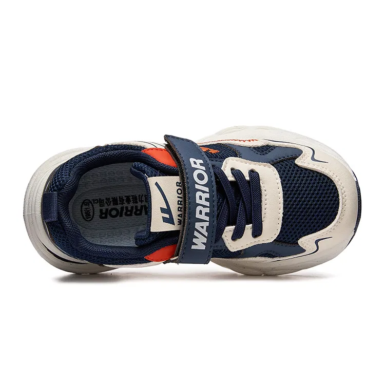 Детские кроссовки для мальчиков с принтом Dark Blue/Beige WARRIOR — фото 4