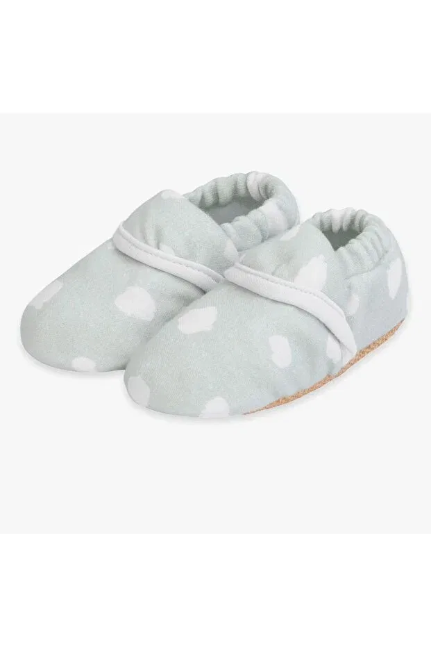 Детские пинетки органические из хлопка Emma&Noah organic first step booties Mohawk, Blue — фото 4