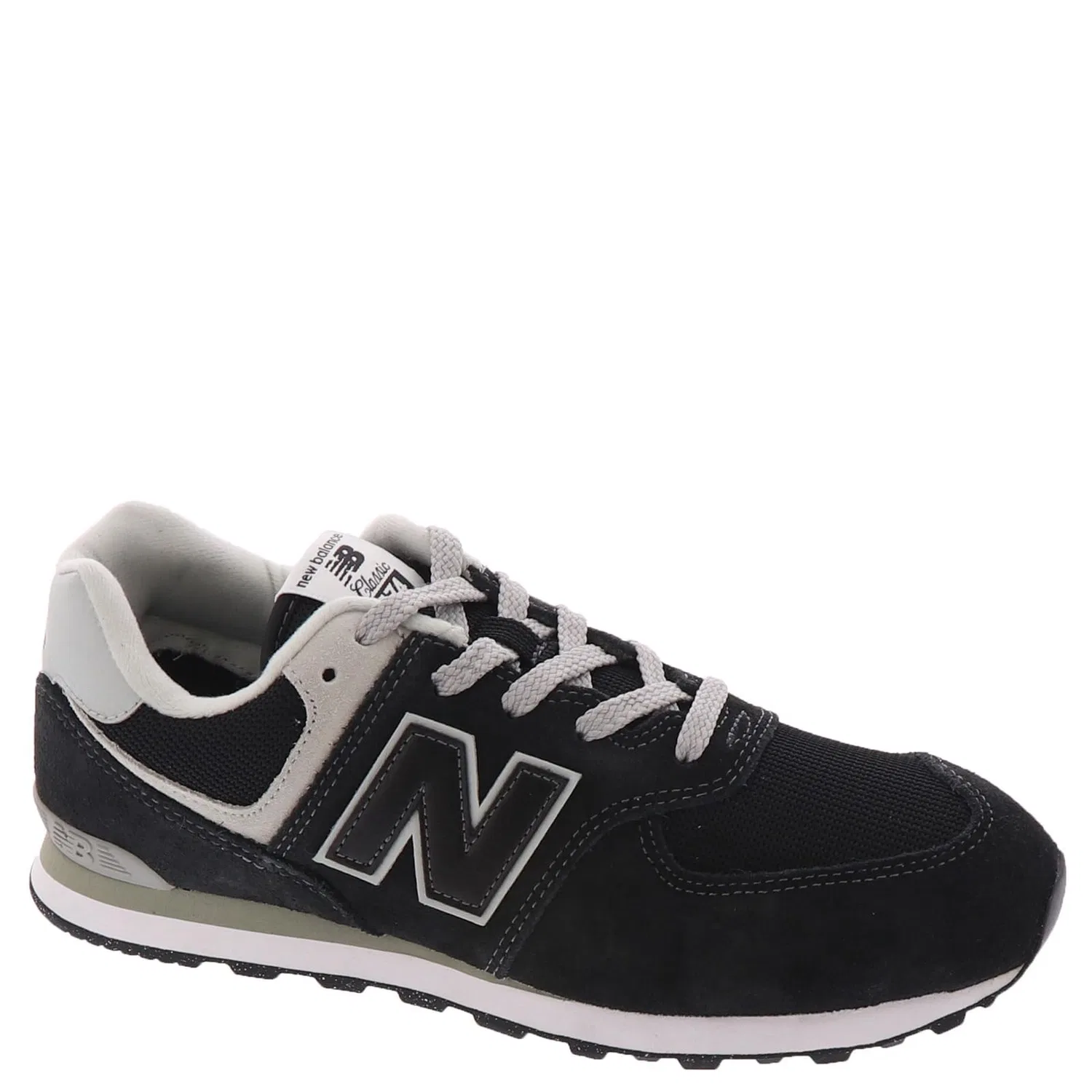 Детские кроссовки для девочек с принтом New Balance 574 Heritage Vintage Pack, Black Black Evb 01 — фото 2