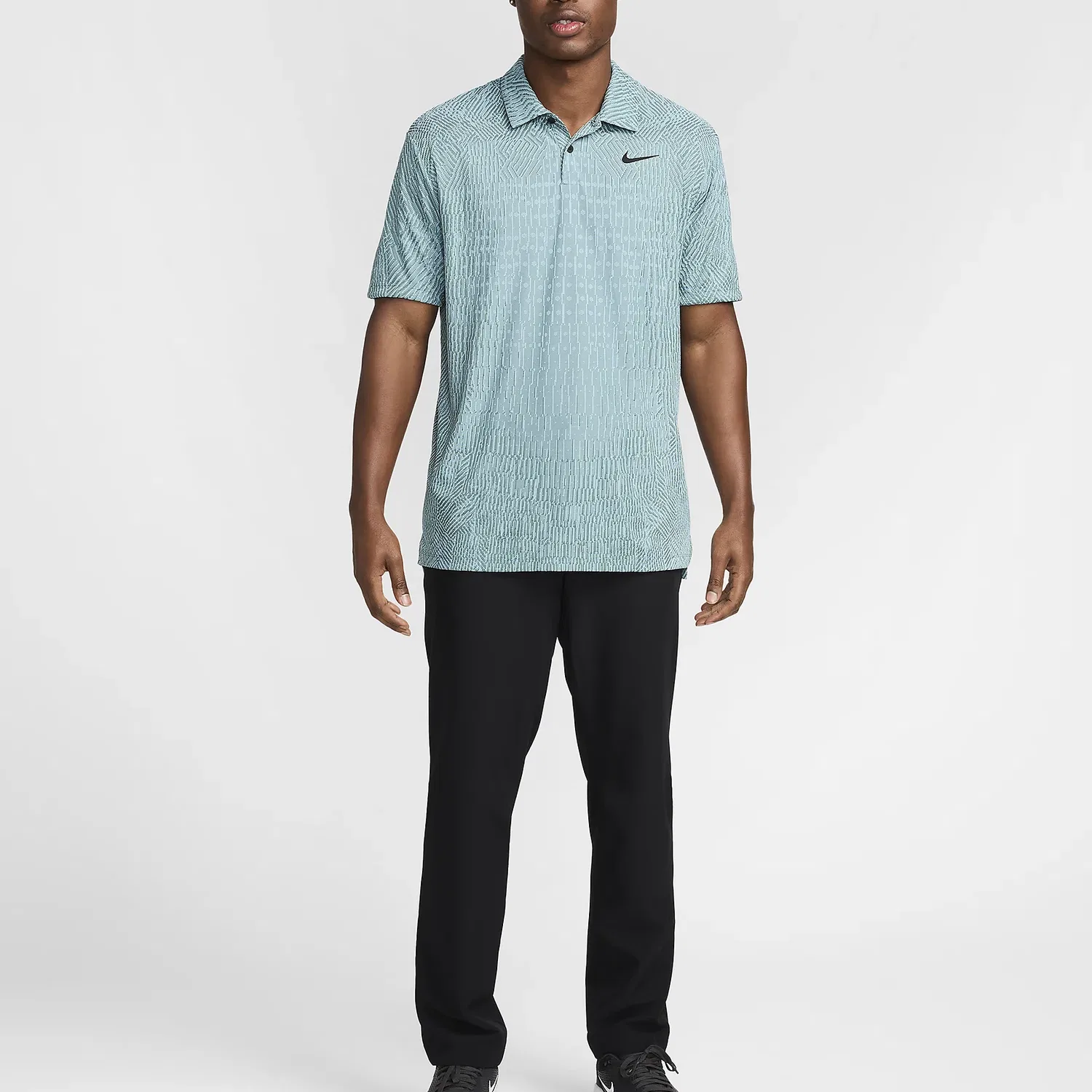 Мужское поло Nike Dri FIT ADV Polo Shirt, Denim Blue Turquoise — фото 4