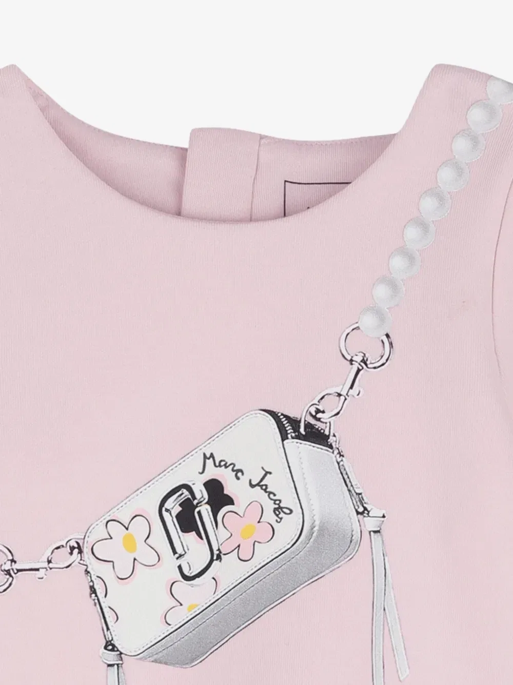 Платье с длинными рукавами и графичным принтом Marc Jacobs Kids, розовый — фото 3