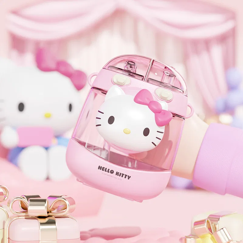 Детский стакан для воды с трубочкой, 1000 мл, Half-Human Water Cup+Life Water Cup Straps, Sanrio, Half-Human Water Cup+Life Water Cup Straps — фото 4