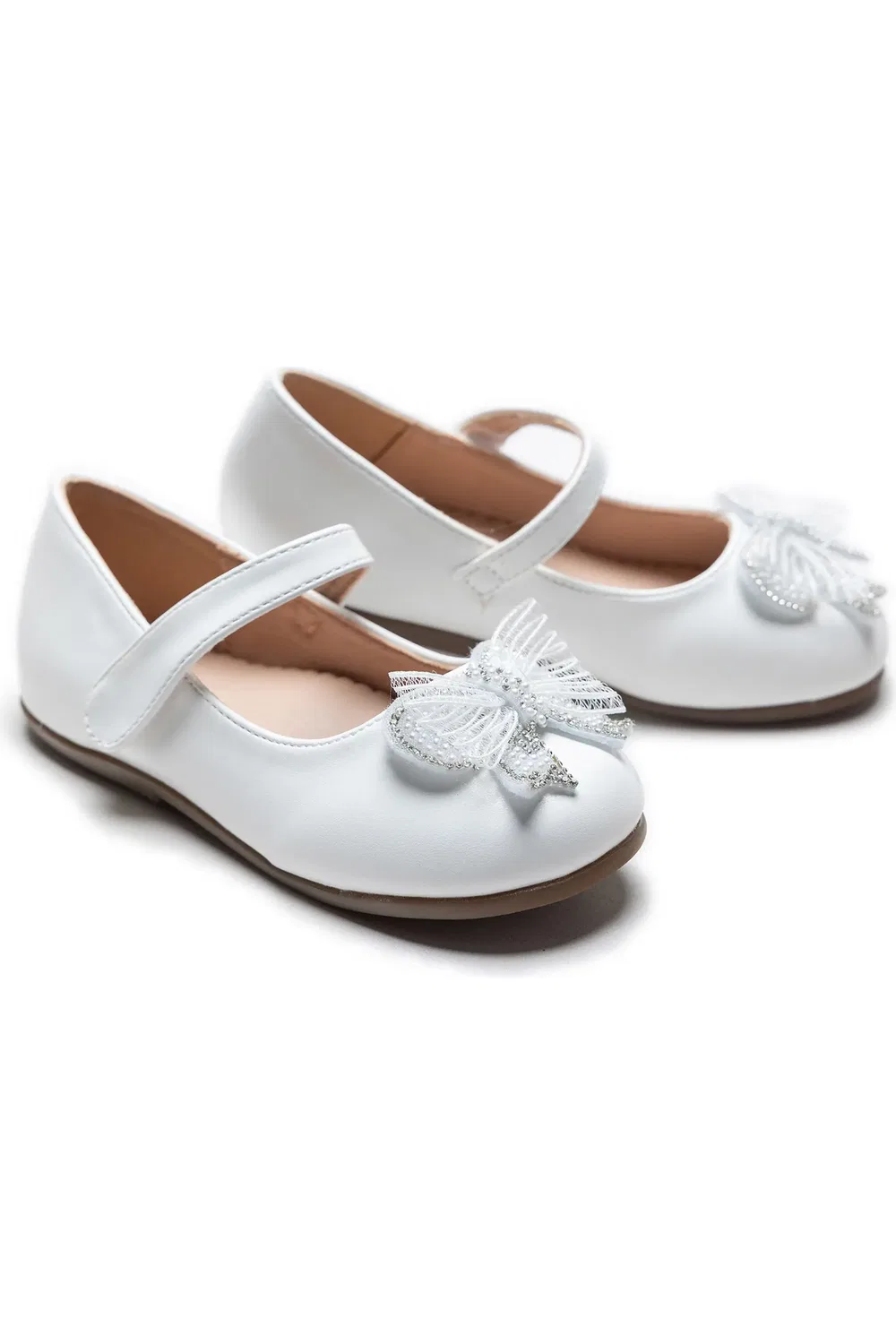 Детские туфли балетки с бантом Charlotte Ribbon Tulleen, белый