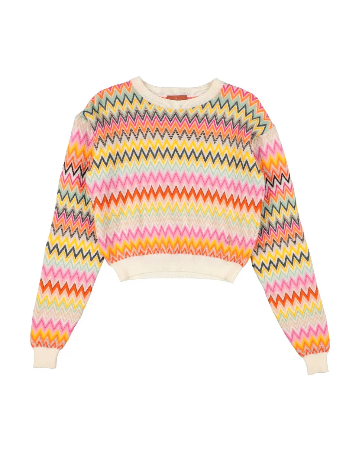 Детский свитер для девочек с интарсией Missoni, фуксия