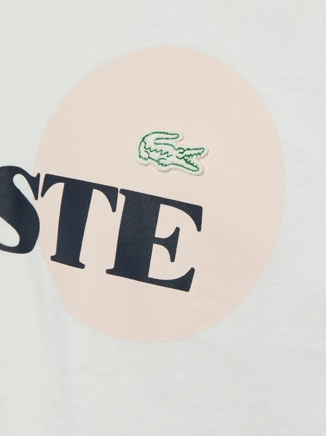 Футболка больших размеров Lacoste, экрю — фото 3