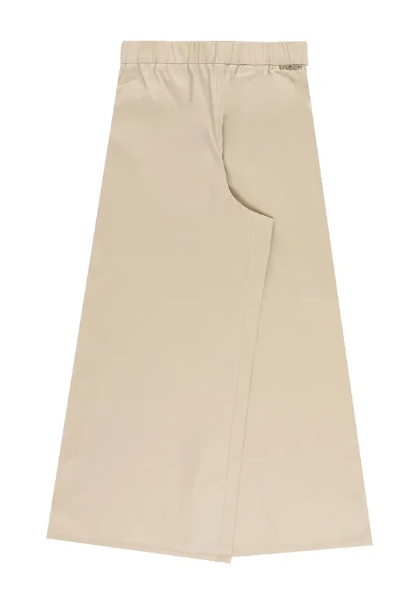 Брюки из хлопка Palazzo Twinset, beige, бежевый