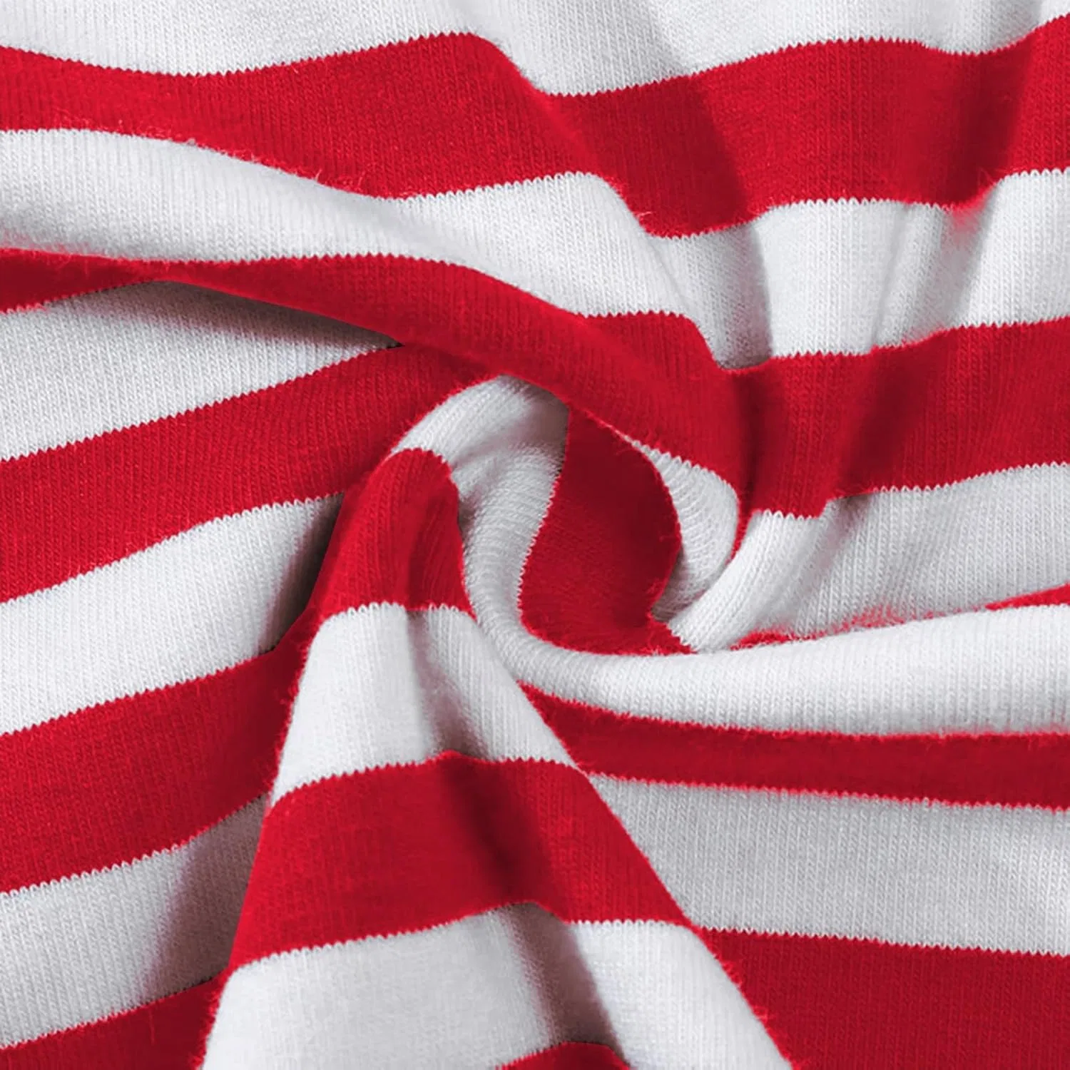 Мужская повседневная футболка с длинным рукавом Striped T-Shirts, Red — фото 2