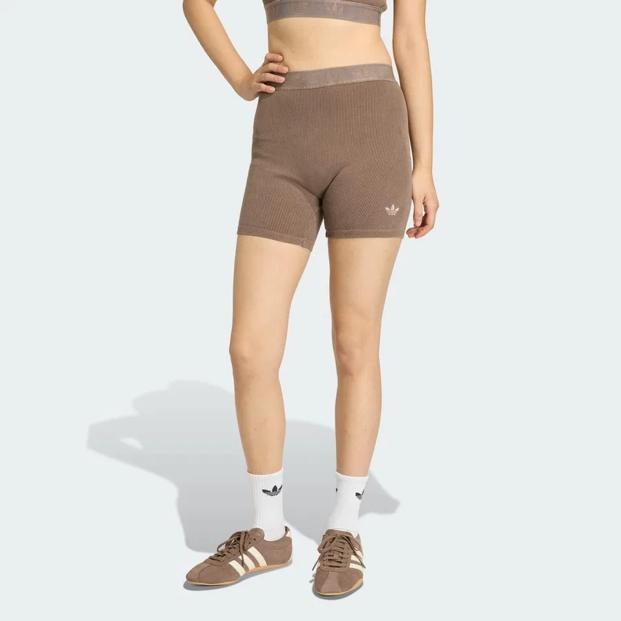 Лосины с рибаной Adidas Originals Essentials Washed 1/4, Коричневый
