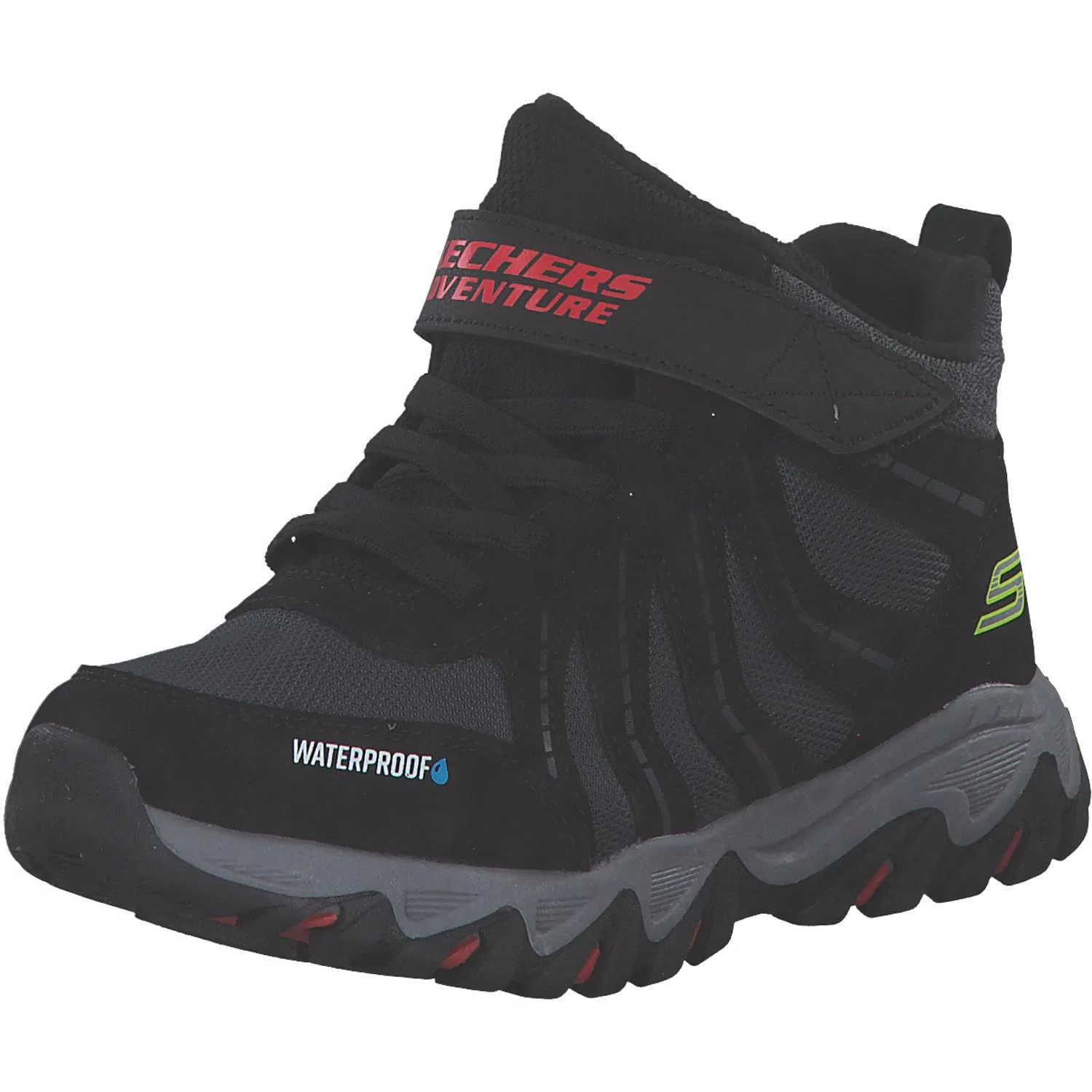 Детские ботинки для мальчиков водонепроницаемые Rugged Ranger Storm Trail Skechers, Black Red