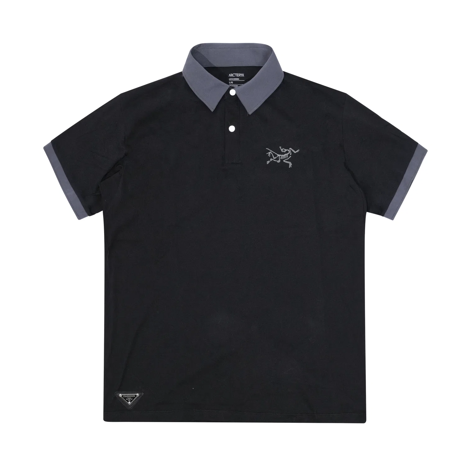 Мужская футболка с отложным воротником прямого кроя Arcteryx, Black