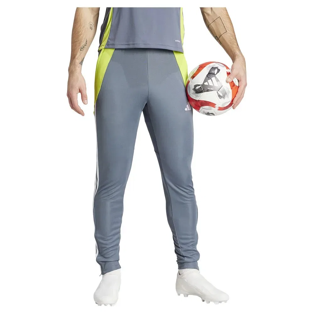 Женские спортивные брюки из флиса с застежкой-молнией Adidas Tiro24, Grey — фото 4