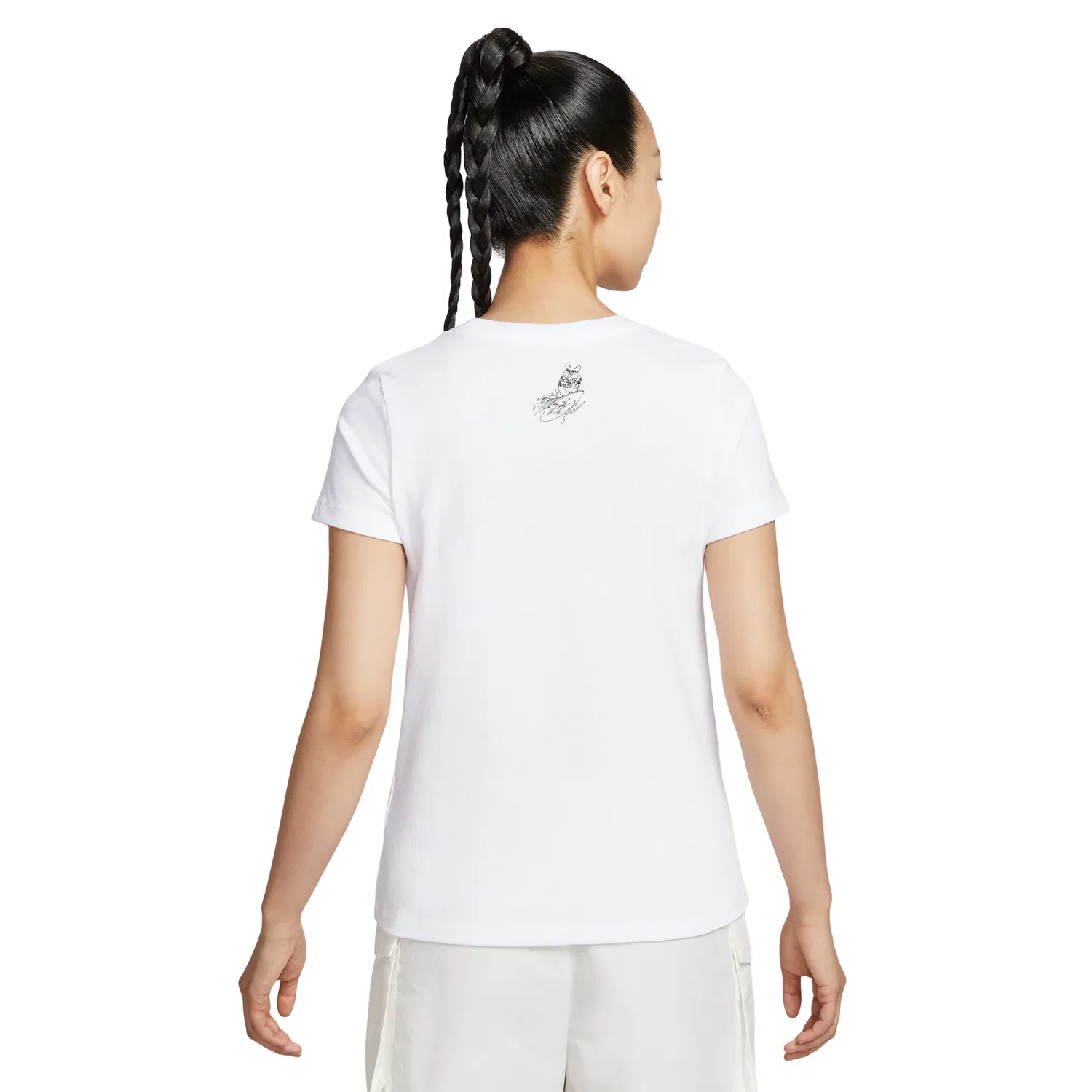 Женская футболка Sportswear Doggie Short Sleeve T-Shirt Asia Sizing 'White Black' Nike, White/Black — фото 2