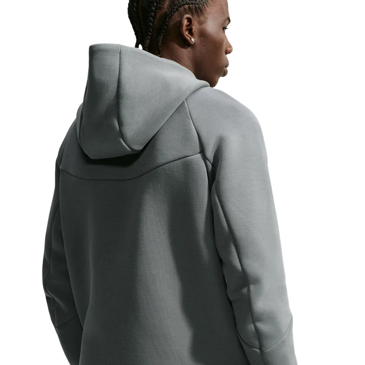 Мужское худи с полной застежкой-молнией Windrunner Nike, Smoke Grey Football Blue — фото 2