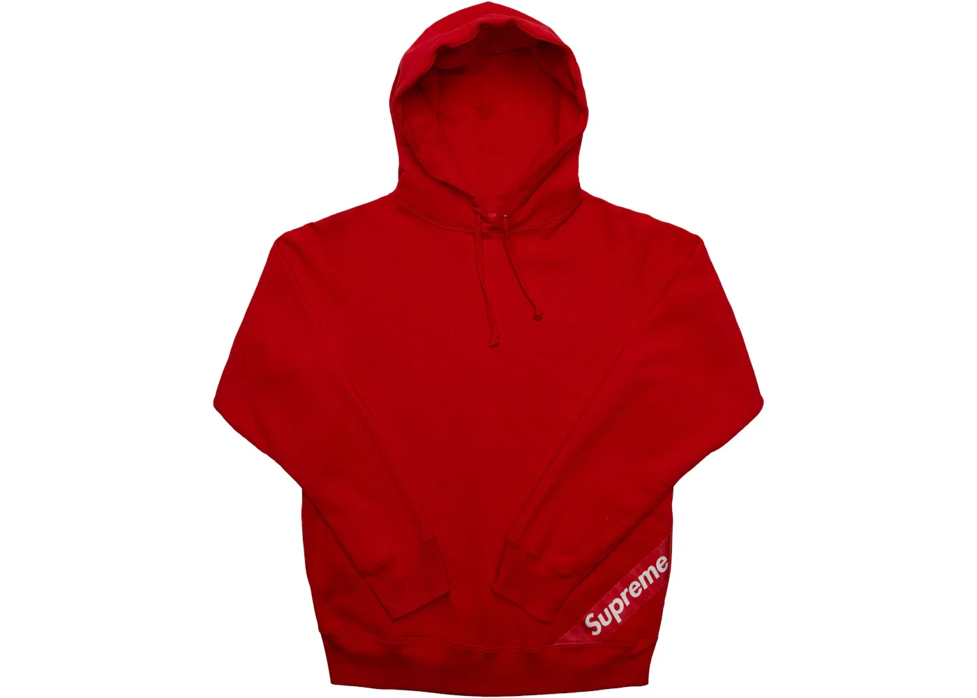 Мужская худи с принтом Supreme Corner Label Hooded Sweatshirt Supreme, Red