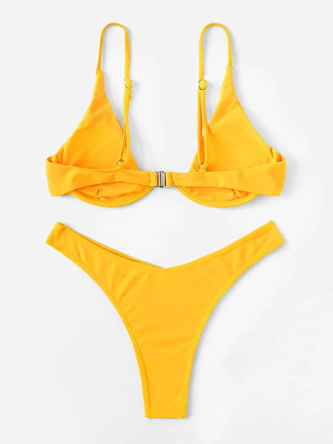 Женский бикини-сет с завышенной талией CIVOUX, Mustard Yellow — фото 3