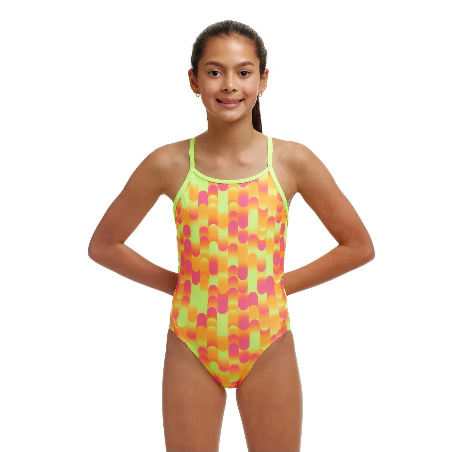 Детский тренировочный купальник Little Dotty Funkita, Gelb Rosa — фото 4