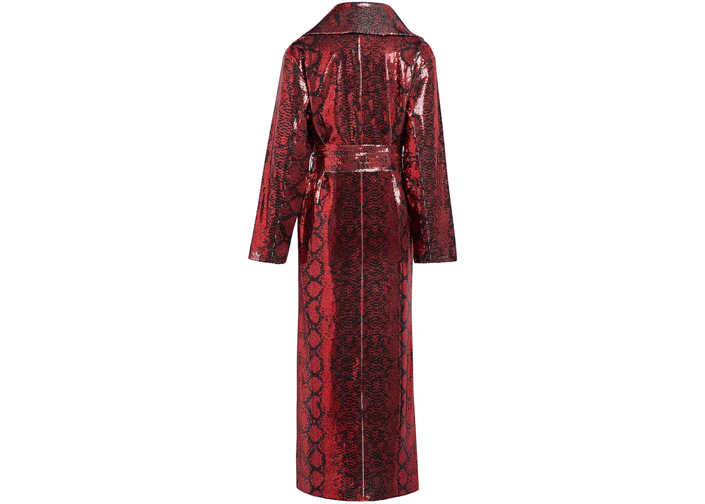Женский кардиган с пайетками Ivy Park Sequined Duster Adidas, красный/черный — фото 2
