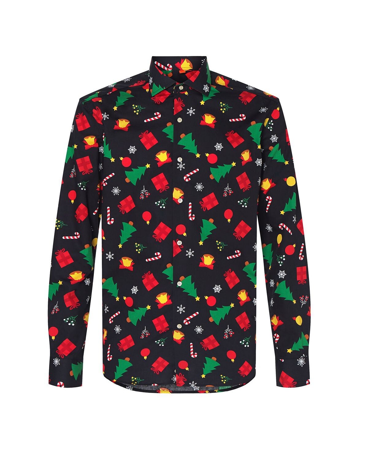 

Мужская рубашка christmas icons black christmas shirt OppoSuits, черный