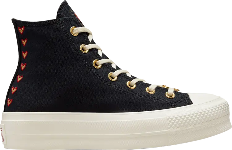 Кроссовки Converse Wmns Chuck Taylor All Star Lift Platform High Valentines Day 2023, черный