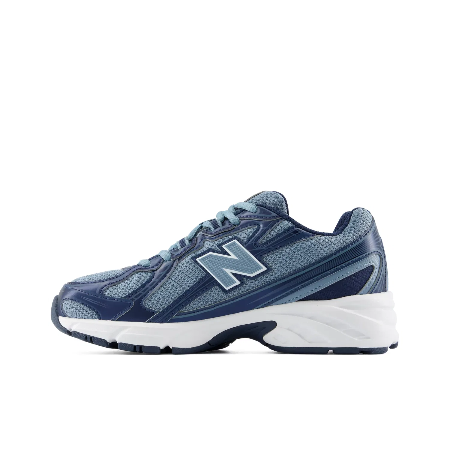 Детские кроссовки на шнуровке с амортизацией 740 Lace New Balance, Shadow Blue With Nb Navy — фото 3