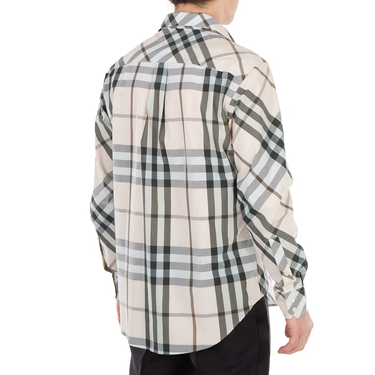 Рубашка с жаккардовым узором Nova Check Burberry, Alabaster Ip Check — фото 3