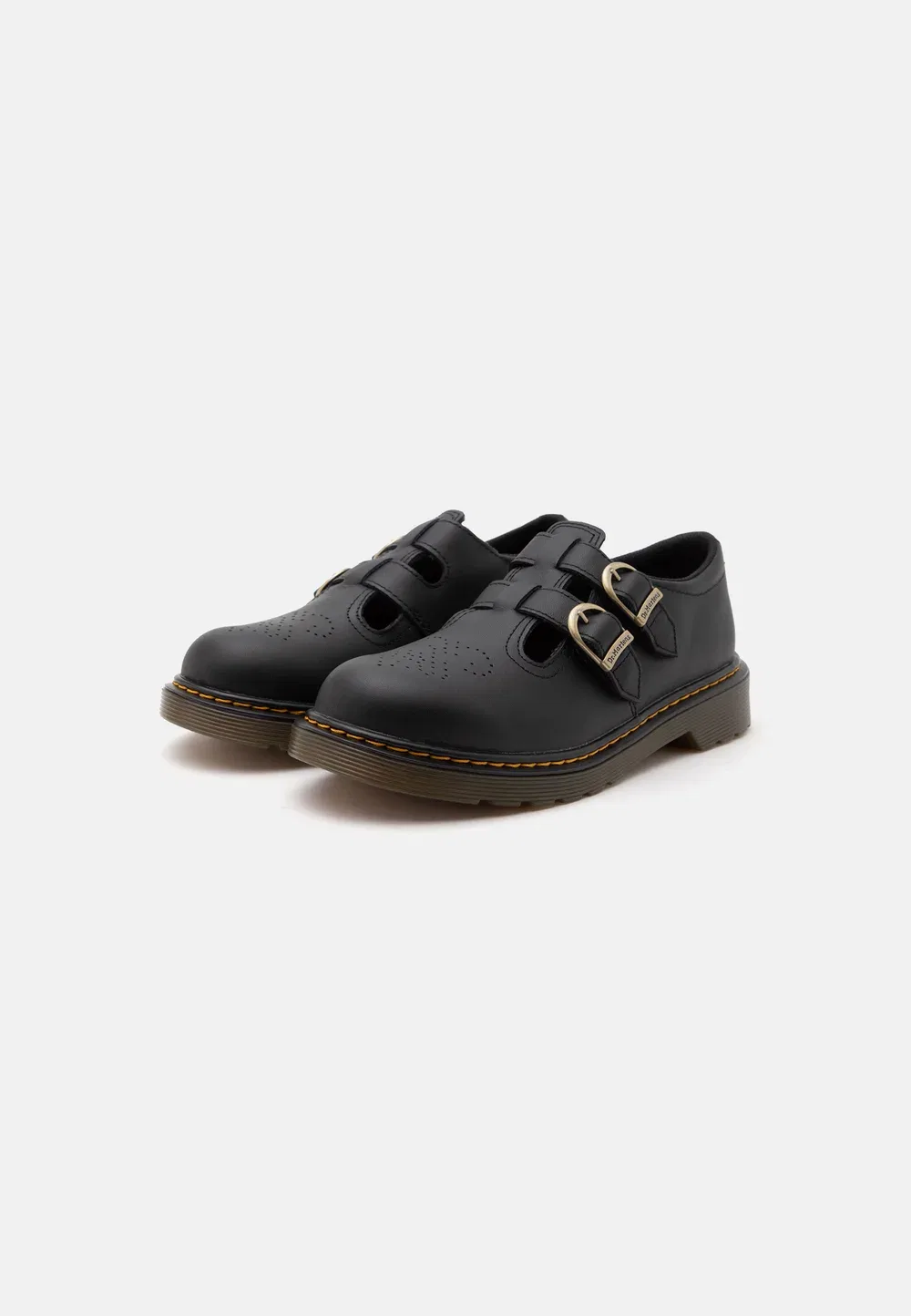 Туфли Dr. Martens 8065 унисекс без шнурков, с пряжкой, черные — фото 2