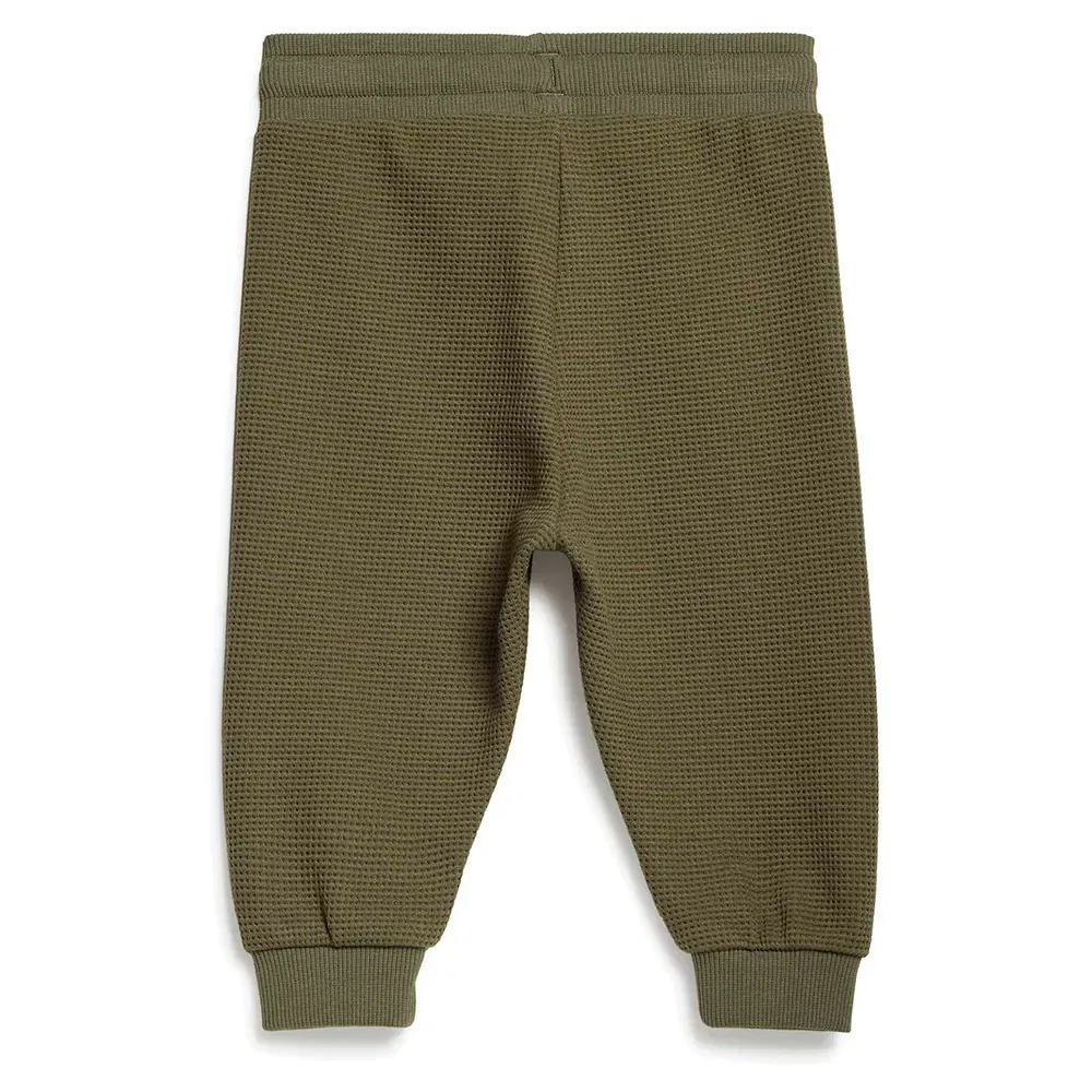 Детский комплект из футера с вафельной текстурой Loose Waffle Sweat Jogger Set Adidas Originals, Green — фото 4