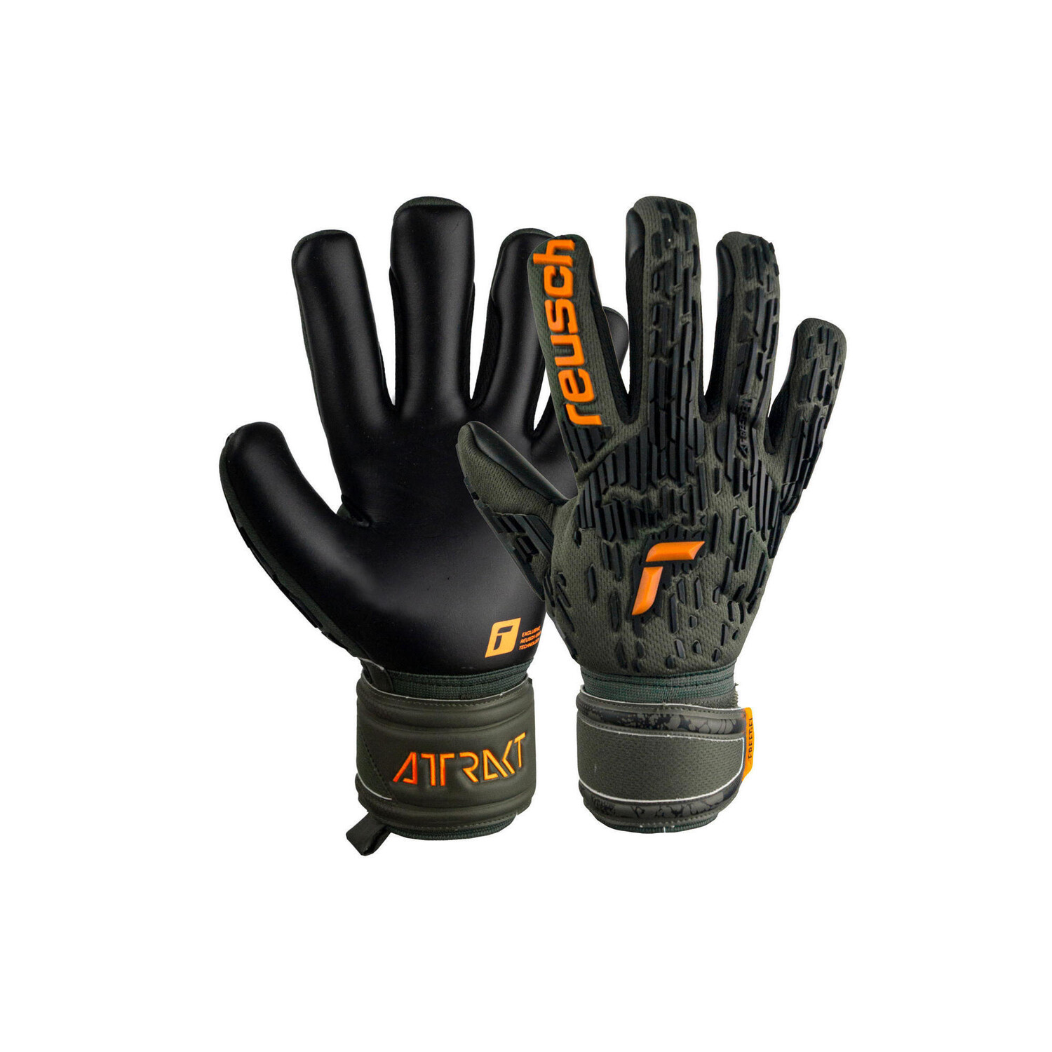 

Вратарские перчатки Reusch Attract Freegel Silver, зеленый/оранжевый/оранжевый