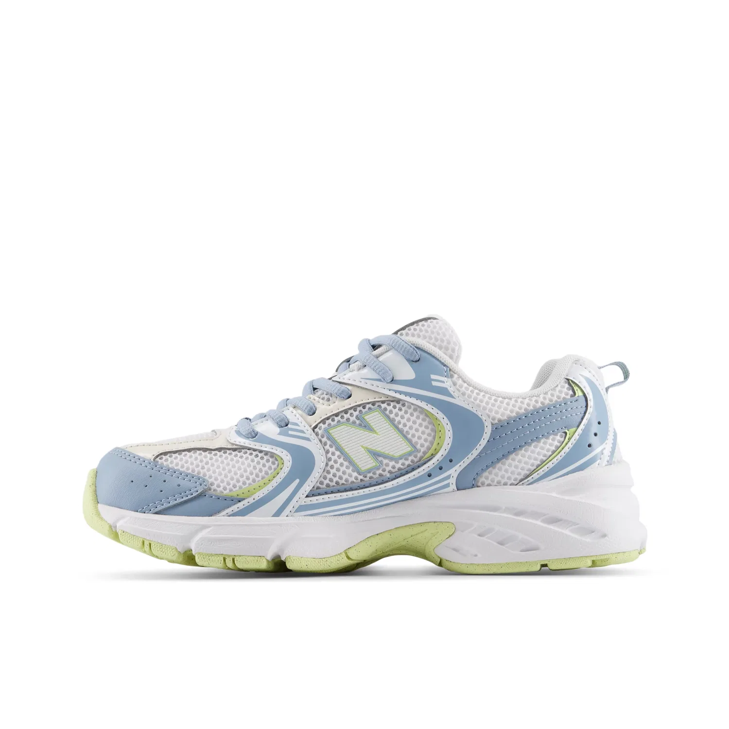 Детские кроссовки с шнуровкой 530 Lace New Balance, Light Arctic Grey With White — фото 3