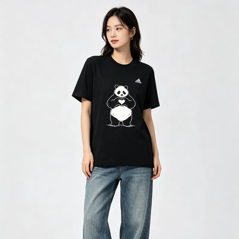 Унисекс футболка с круглым вырезом Adidas, Black — фото 4