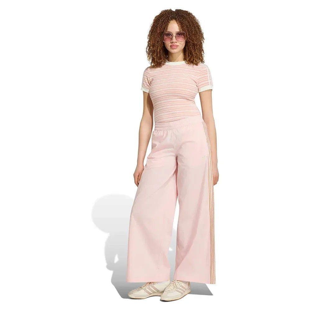Брюки Wide Leg Adidas Originals, розовый — фото 4