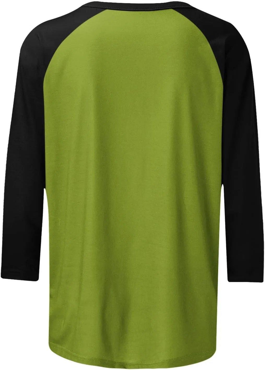 Женская свободная блуза с цветовой блокировкой, Army Green — фото 4