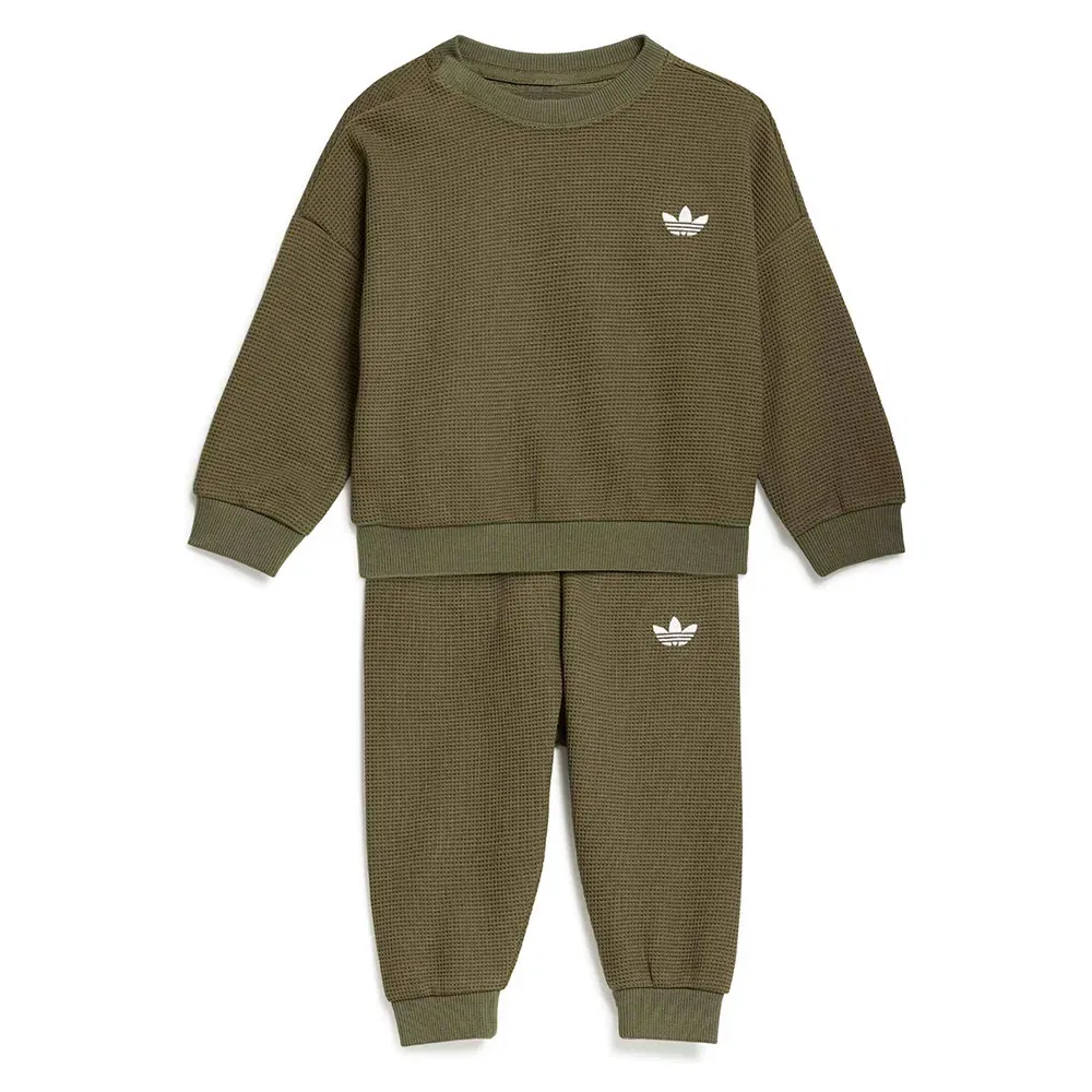 Детский комплект из футера с вафельной текстурой Loose Waffle Sweat Jogger Set Adidas Originals, Green