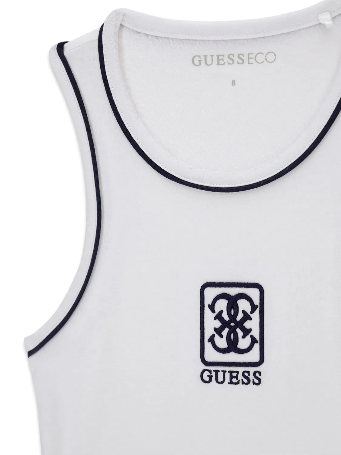 Топ стандартного кроя для девочки Guess, белый — фото 3