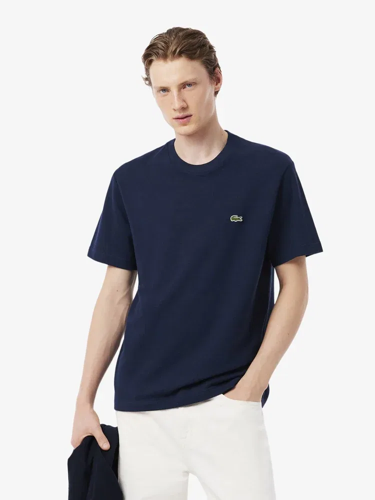 Футболка с коротким рукавом из льняной смеси LACOSTE, Navy