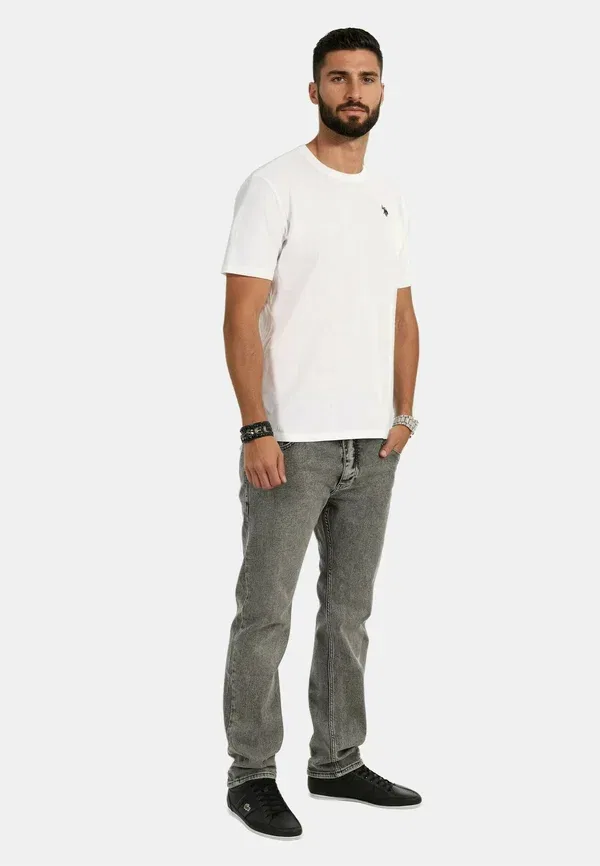 Футболка с застежкой-молнией basic t-shirt U.S. Polo Assn., weiss-navy