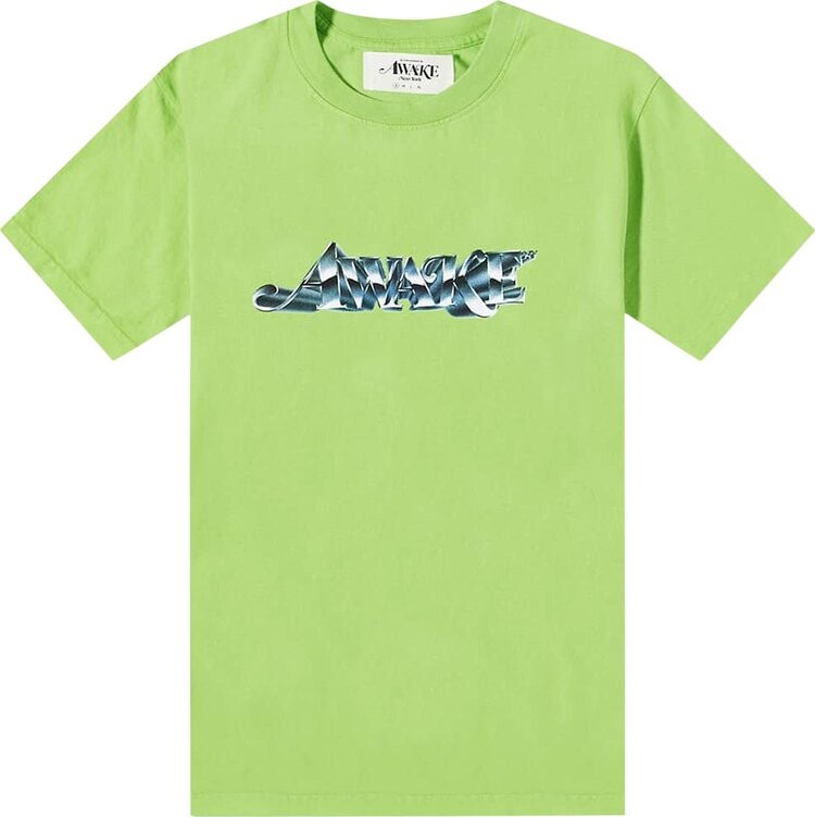 

Футболка Awake NY Chrome Logo T-Shirt 'Lime Green', зеленый