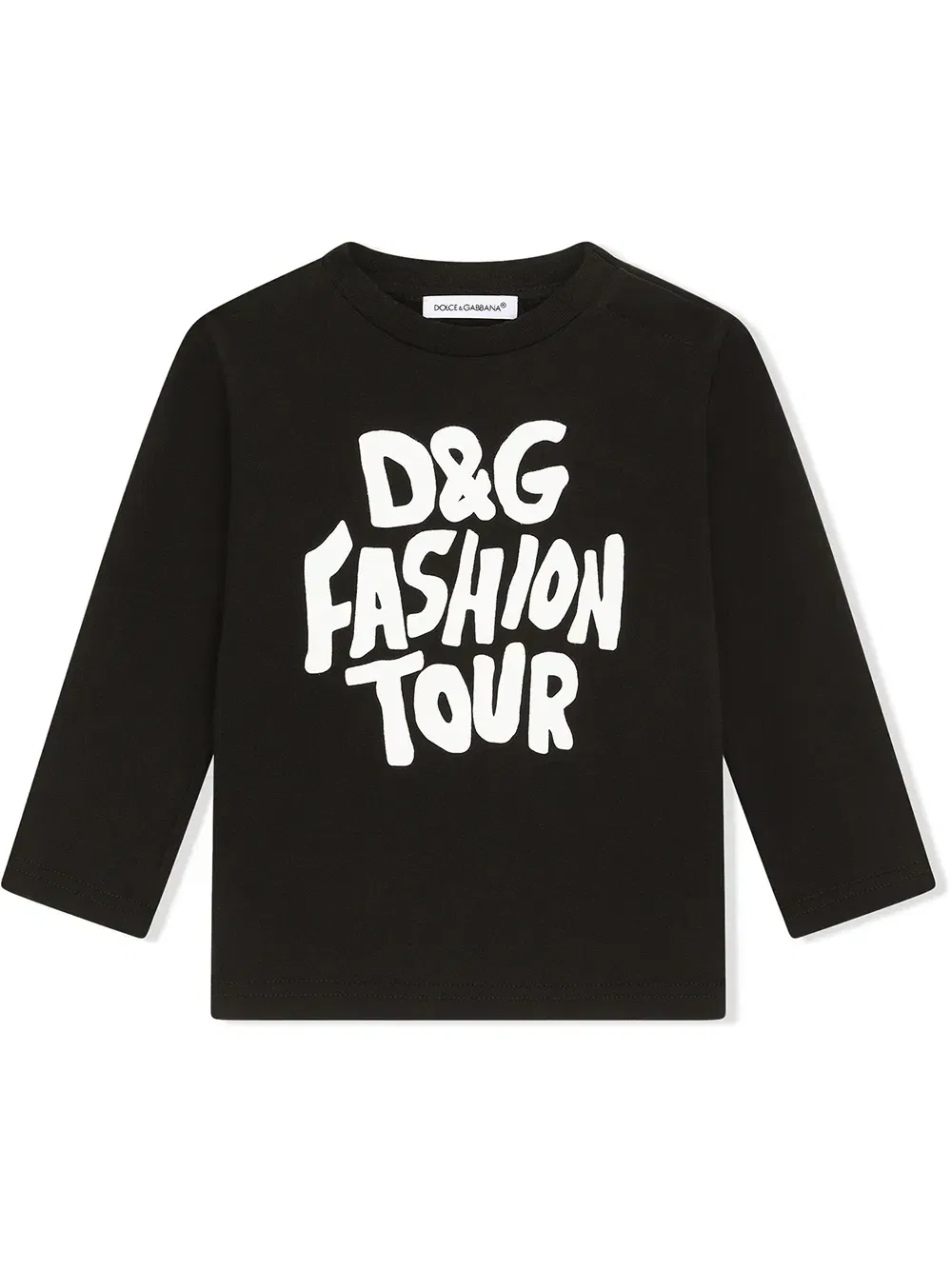 Футболка с принтом Fashion Tour Dolce & Gabbana Kids, черный