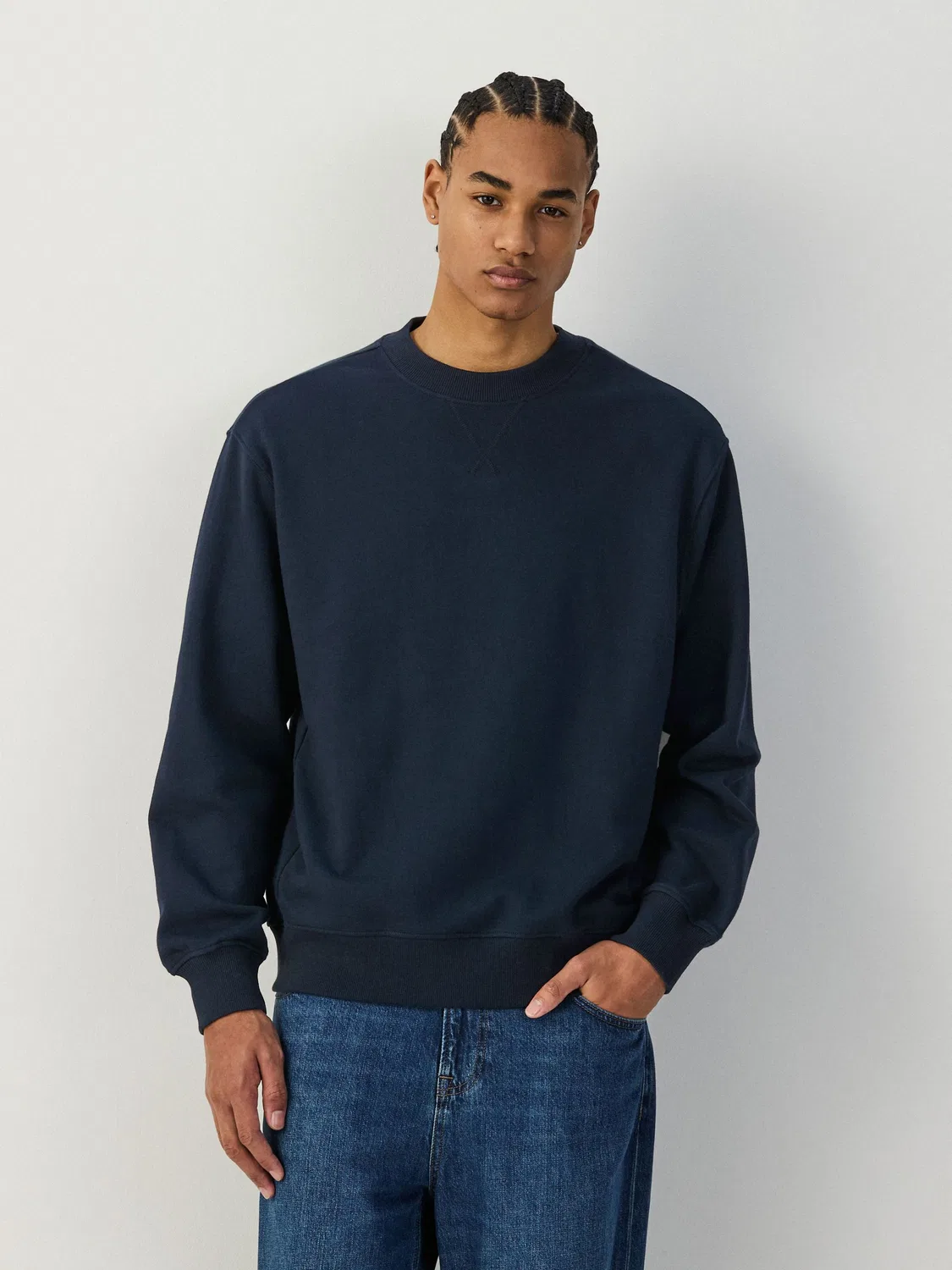 Свитшот хлопковый легкий, Navy Blue Next