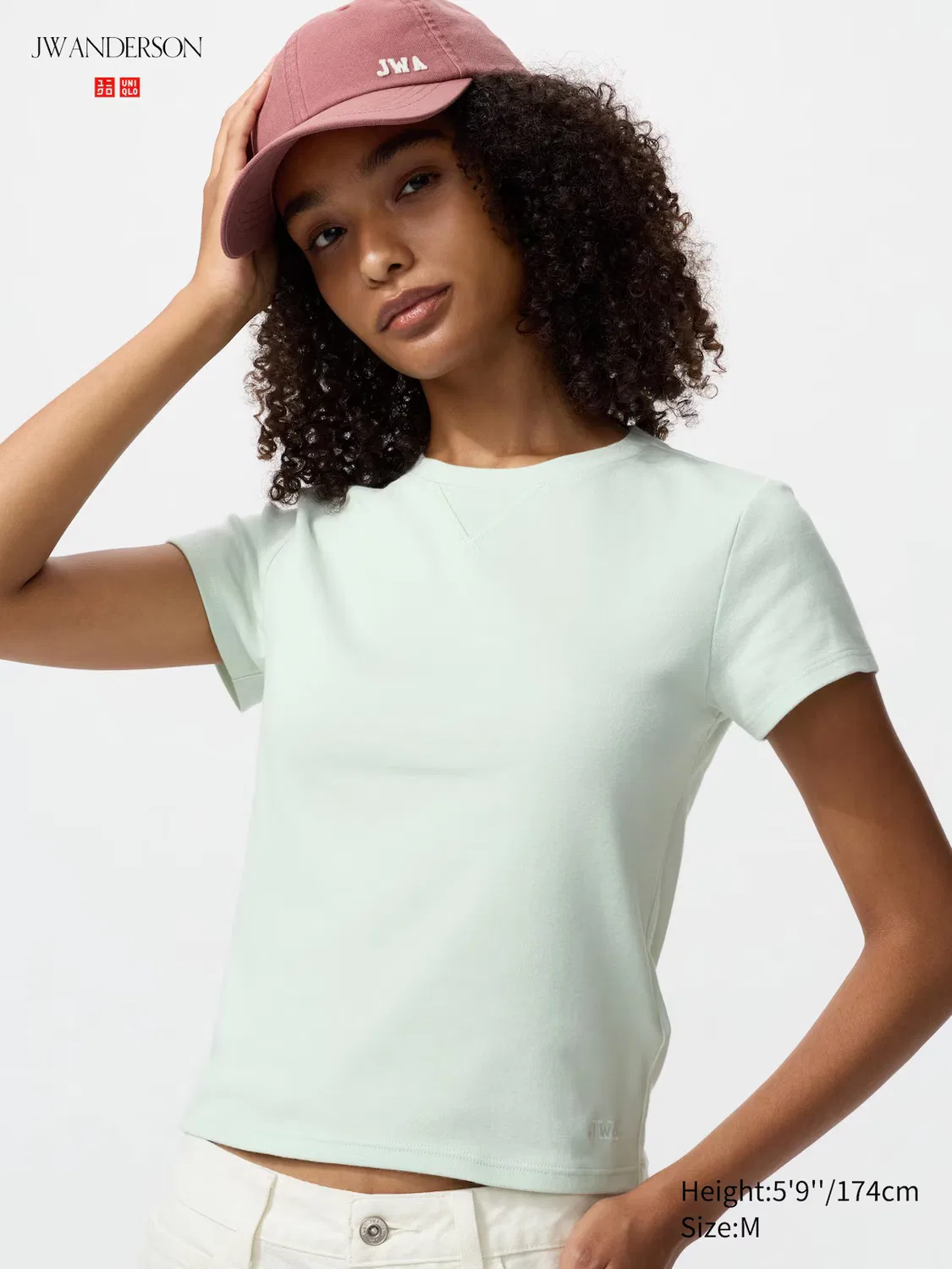 Футболка Uniqlo, женская, светло-зеленый
