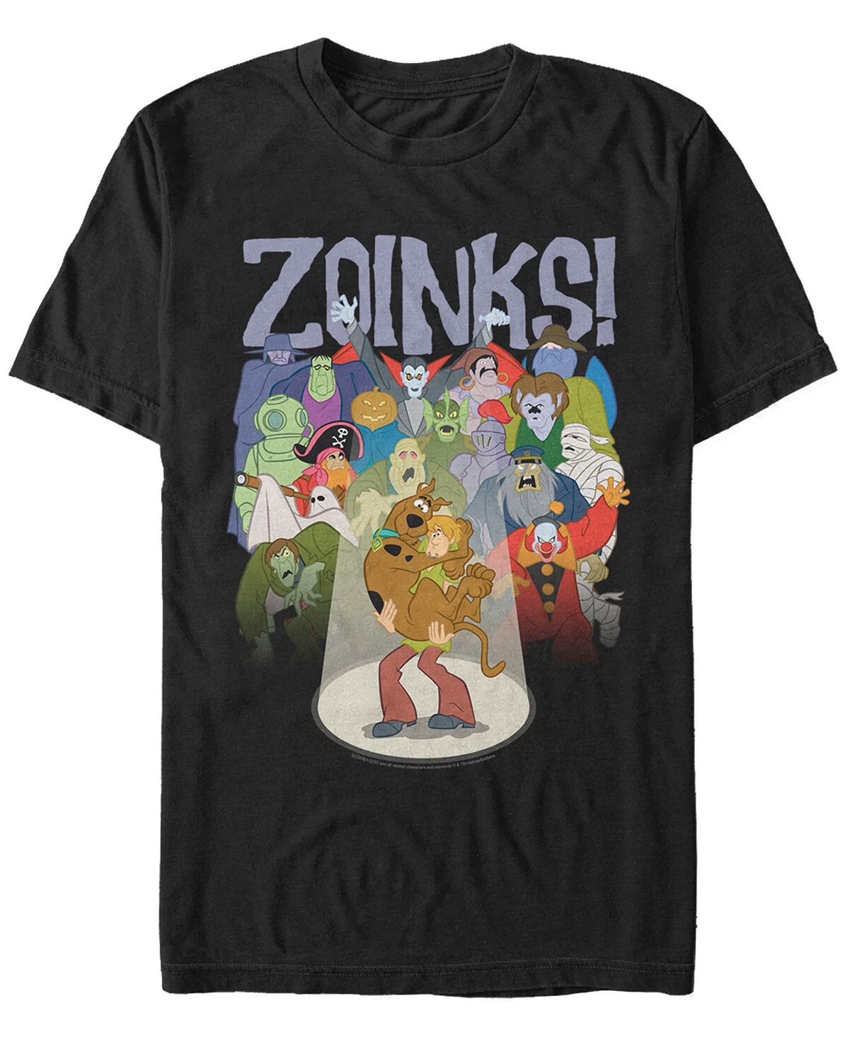 

Мужская футболка с коротким рукавом scaredy shaggy zoinks scooby-doo Fifth Sun, черный