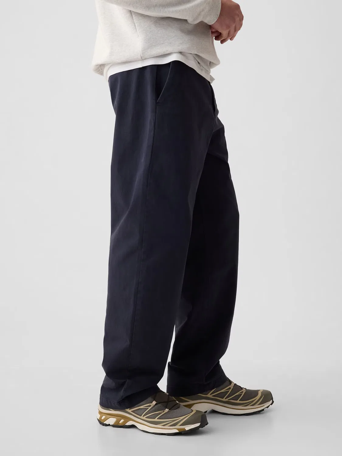 Чинос свободного кроя Gap Modern Chinos, синий — фото 3