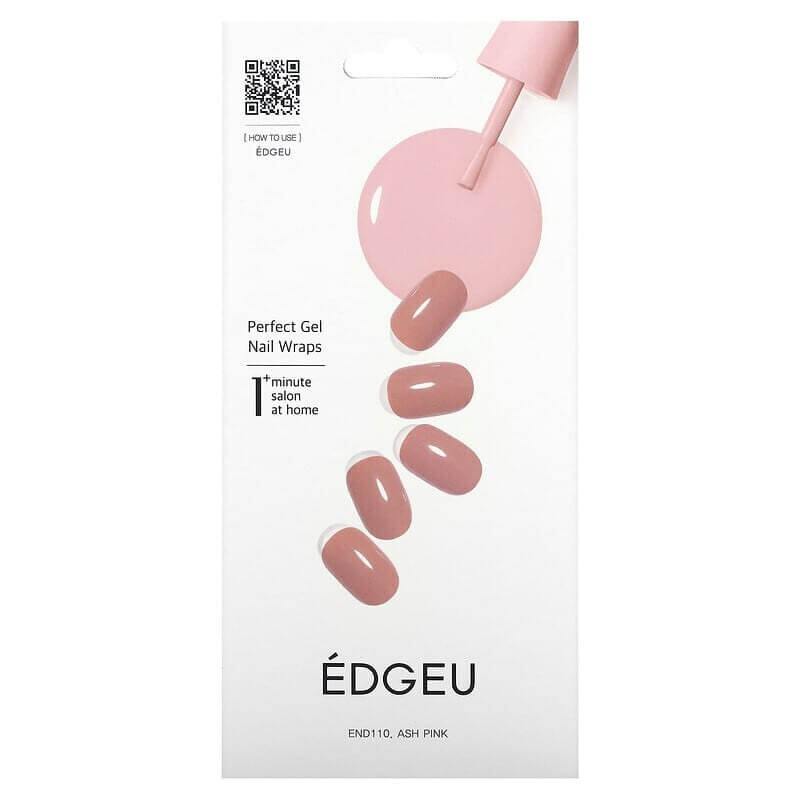 

Гелевые полоски Edgeu для ногтей Perfect END110 Ash Pink, набор из 16 полосок