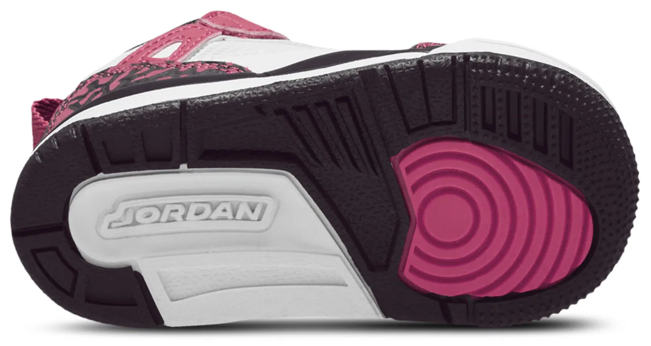 Детские кроссовки для девочек с принтом Jordan Spizike Low, Jordan, White/Black/Pink — фото 4
