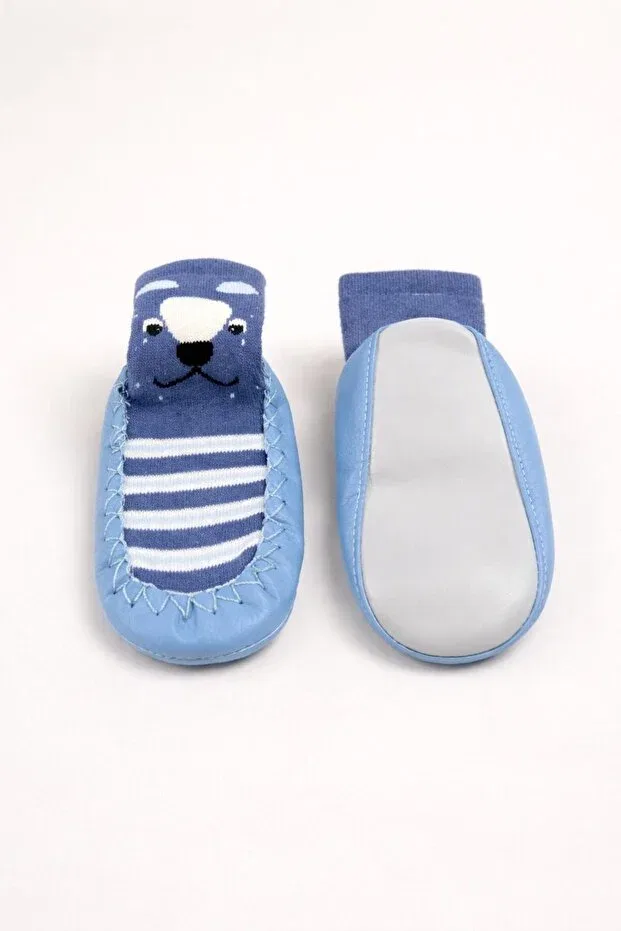 Детские носки-пинетки с принтом Basics Numix Baby Kids, Closed Blue — фото 3