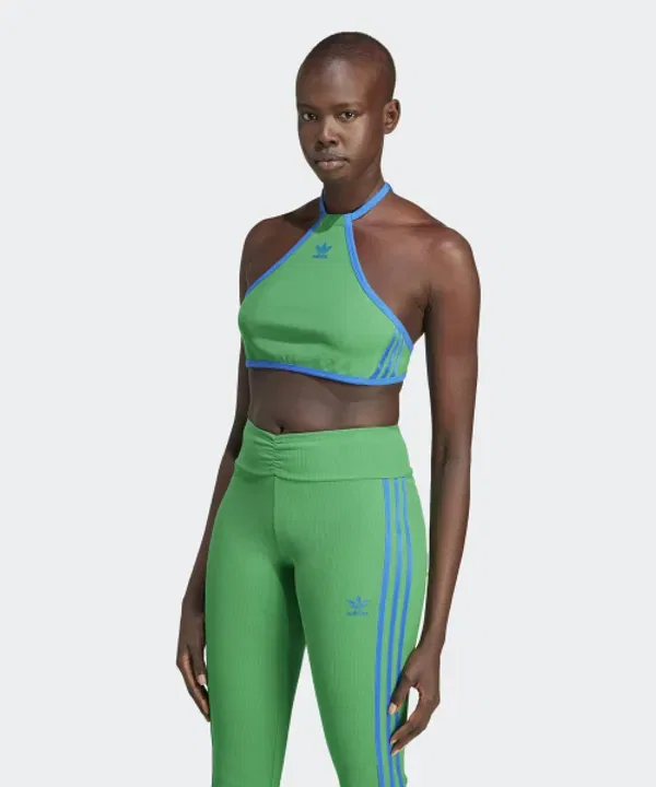 Топ без рукавов, Adidas, зеленый