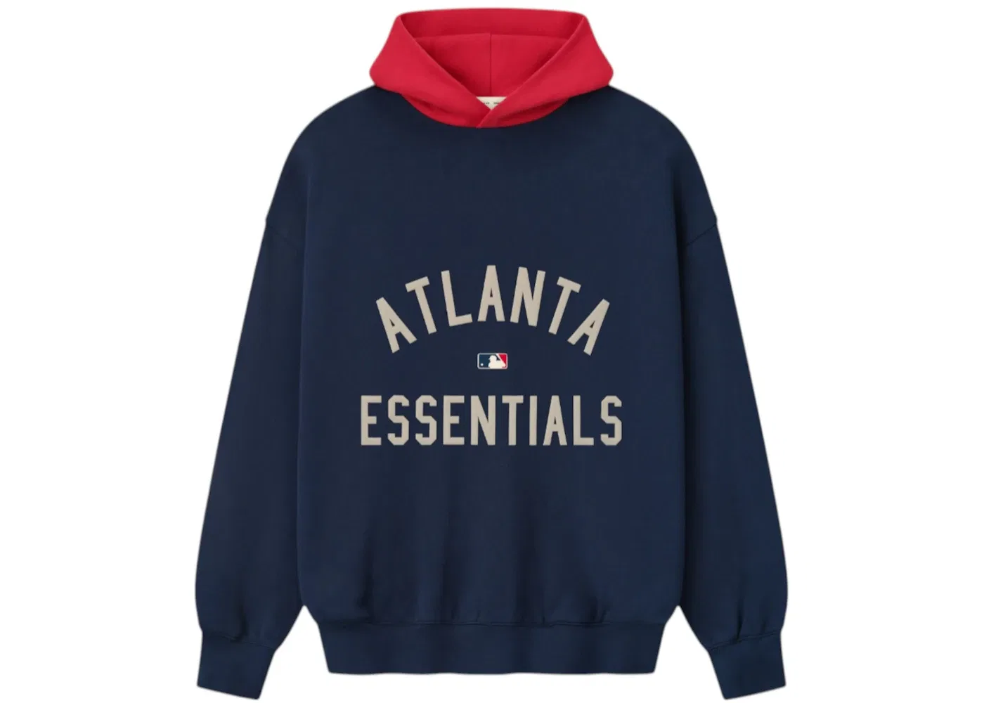 Мужская худи с принтом Fear of God Essentials Atlanta Braves, Navy/Red